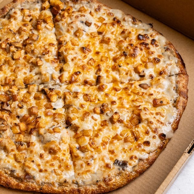 Garlic Butter Oyster Mushroom Pizza.