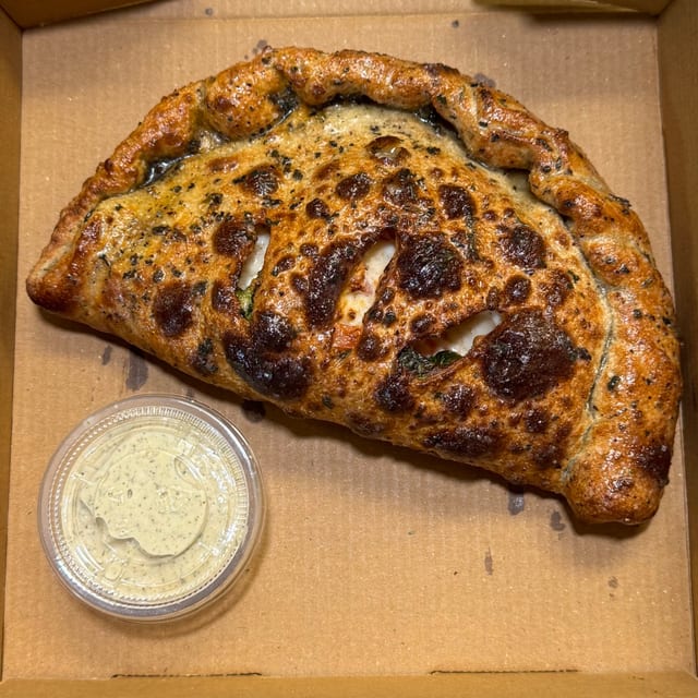 Buffalo Chicken Ranch Calzone.